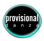Logotipo de Provisional Danza para fondo oscuro. 90 ppp